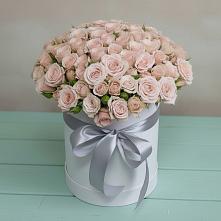 Цветочная композиция из Розы в шляпной коробке #REPLACE_PRED# Лаишево