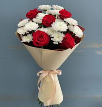 Букет цветов из:  Розы и Хризантемы в Лаишево