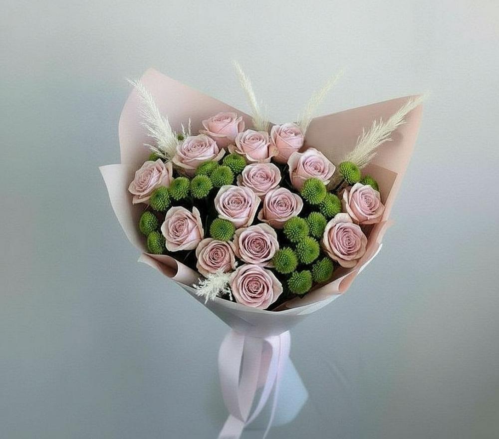 Букет цветов из: Розы и Хризантемы в Лаишево