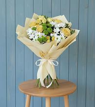 Букет цветов из:  Хризантемы и Розы #REPLACE_PRED# Лаишево