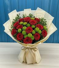 Букет цветов из:  Розы и Хризантемы #REPLACE_PRED# Лаишево