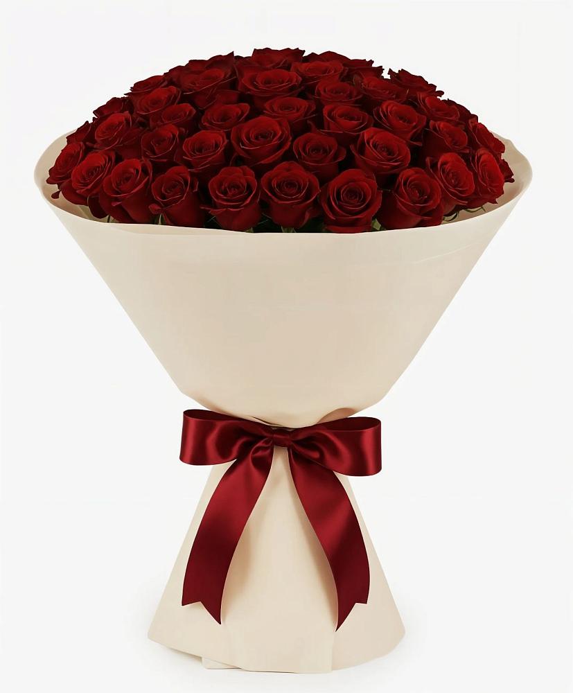 Букет 101 Бордовая роза Блэк Бакарра в Лаишево